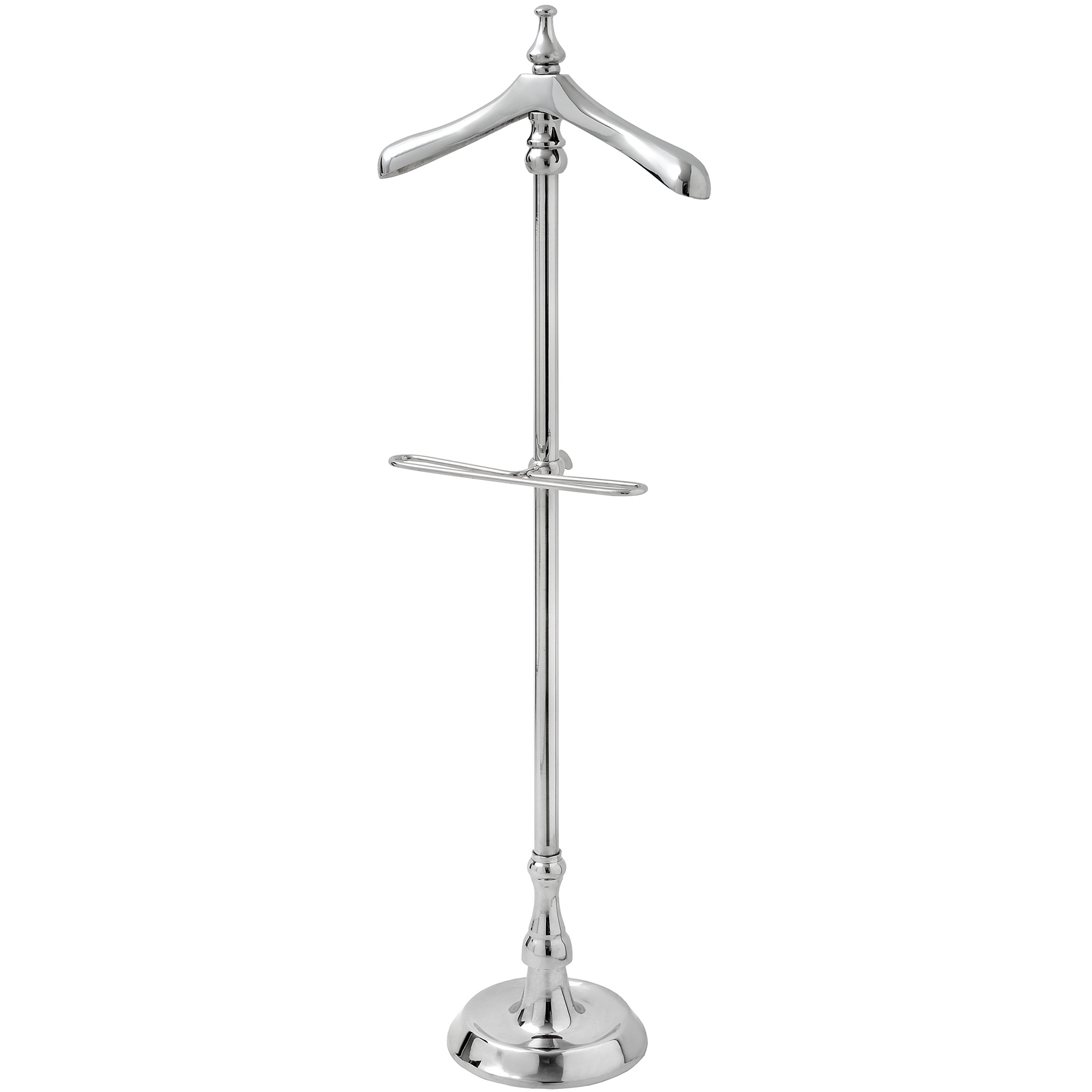 Nickel Finish Gentlemen's Valet Stand From Hill Interiors