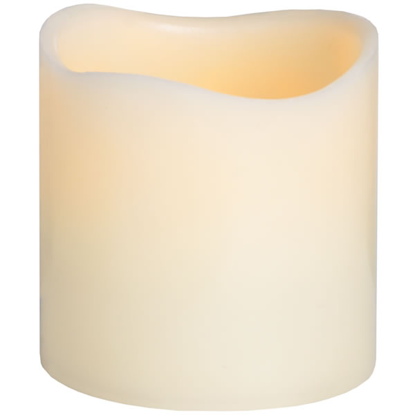 6 X 6 Inch Ivory Led Candle