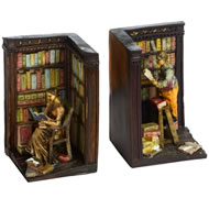 RESIN OLD WORLD BOOKENDS