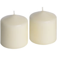  Set  Of  2    Ivory  3  X  3    Church  Candles  (net)    (01-1134)