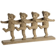 SET FOUR DANCING TEDDIES