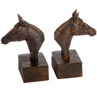HORSE HEAD BOOKENDS