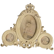  Victorian  Triple  Cream  Photo  Frame