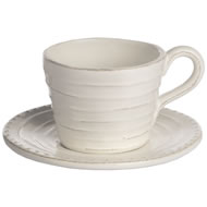  Tea  Cup  And  Saucer  -  White  Collection