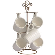  Set  6  Coffee  Mugs  With  Stand