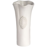  Scallop  Top  White  Vase  **  Crazy  Clearance  **