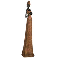 AFRICAN LADY CLASPING HANDS
