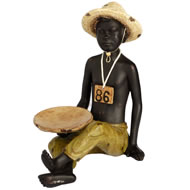  Slave  Boy  Sitting  With  Begging  Tray
