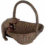  Peering  Cat  And  Basket  Figure
