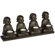  4  Baby  Buddha  Tea  Light  Holder