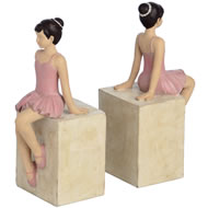  Pair  Of  Little  Girl  Ballerina  Bookends