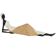  Cream  And  Beige  African  Lady  Resting