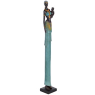  Beautiful  Tall  African  Figurine  In  Turquoise
