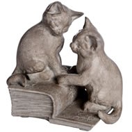  2  Cats  On  Book