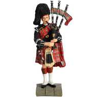  Piper  Figurine  In  Royal  Stewart  Tartan