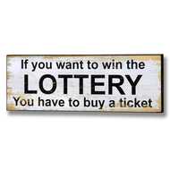  Lottery  Plaque