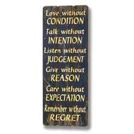  Love  Without  Condition  Plaque