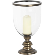  Antique  Brass  Round  Candle  Lamp