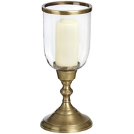  Antique  Brass  Tall  Round  Candle  Lamp