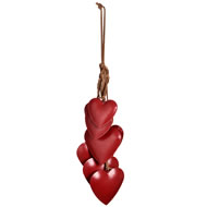  Set  Of  Hanging  Red  Hearts    Xx  Sale  Xx