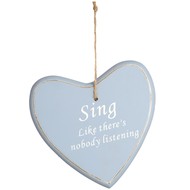  Large  Hanging  'sing'  Heart