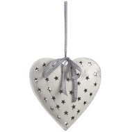  Hanging  White  Metal  Heart