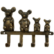 MOUSE KEY HOOK ANT. BRASS