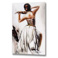  Lady  Playing  The  Violin  Handpainted  Canvas