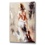  Posing  Lady  Handpainted  Canvas