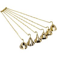  Set  6  Solid  Brass  Candle  Snuffers