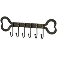  Antique  Metal  6  Way  Key  Hook