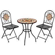  Mosaic  Table  And  2  Chairs