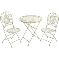  Metal  Table  And  2  Chairs