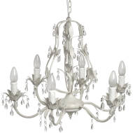  Six  Light  Crystal  Drop  Chandelier