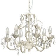  Crystal  Drop  With  Leaf  Motif  Chandelier