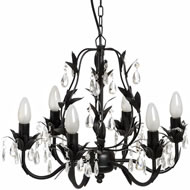  Black  Crystal  Drop  Chandelier