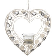  Heart  Tea  Light  Holder  White