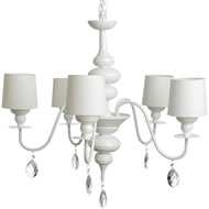  Five  Lamp  With  Shade  Chandelier