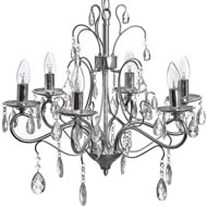  Silver  Crystal  Drop  Chandelier