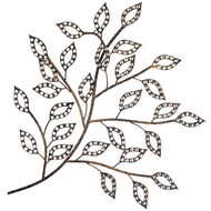  Diamente  Leaves  Metal  Art