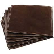SET OF 6 TABLE MATS BROWN -SPECIAL OFFER