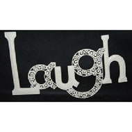 METAL WALL DECOR - LAUGH