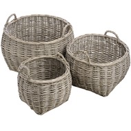  3  Wicker  Storage  Baskets
