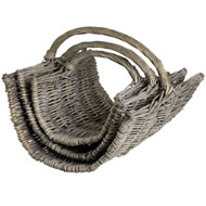  Set  Of  3  Log  Carriers