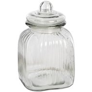  Medium  Square  Glass  Jar  With  Stopper