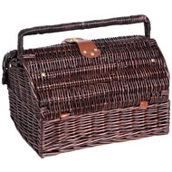  Luxury  Barrell  Shaped  Wicker  Picnic  Basket