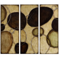SET 3 PEBBLE WALL ART