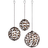 SET 3 HANGING CANDLE HOLDERS