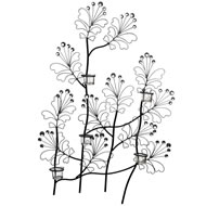PRETTY LEAF TEA LIGHT WALL MOUNT