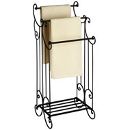  Black  Elaborate  Victorian  Towel  Rail